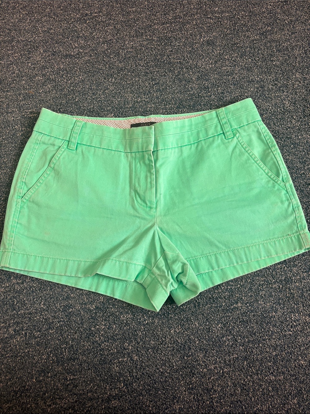 J. Crew Mint Green Cotton Blend Shorts